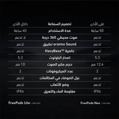 oraimo FreePods Neo سماعات أذن لاسلكية ENC