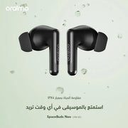oraimo SpaceBuds Neo سماعات أذن مكانية لاسلكية حقيقية اللون الاسود